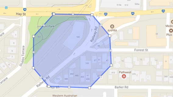 screenshot of tracklogix gps tracker app geofencing feature
